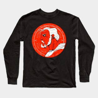 Red Viking Warrior Portrait Long Sleeve T-Shirt